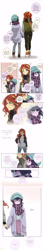 Size: 1450x8192 | Tagged: safe, artist:ku_rimo, sci-twi, sunset shimmer, twilight sparkle, equestria girls, clothes, comic, cute, female, lesbian, manga style, scitwishimmer, shipping, sunsetsparkle, translation, translator:stellarator, winter outfit