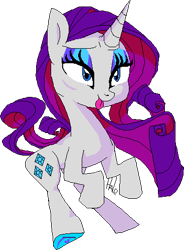 Size: 367x498 | Tagged: safe, artist:lavendire, rarity, pony, unicorn, pixel art, solo, tongue out