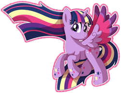 Size: 1422x1089 | Tagged: safe, artist:mintystitch, derpibooru import, twilight sparkle, twilight sparkle (alicorn), alicorn, pony, female, mare, rainbow power, solo