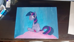 Size: 1024x577 | Tagged: safe, artist:martinhello, derpibooru import, twilight sparkle, twilight sparkle (alicorn), alicorn, pony, female, mare, solo, traditional art