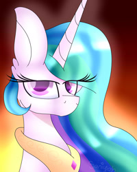 Size: 1793x2239 | Tagged: safe, artist:tomboygirl45, princess celestia, alicorn, pony, bust, no mouth, portrait, solo