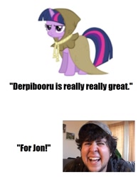 Size: 752x967 | Tagged: safe, derpibooru import, clover the clever, twilight sparkle, avenue q, derpibooru, joe and mac retrospective, jontron, meta, obligatory pony, the internet is for porn