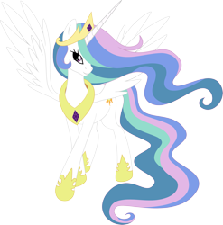 Size: 3007x3039 | Tagged: safe, artist:bigmk, princess celestia, alicorn, pony, female, high res, mare, simple background, solo, spread wings, transparent background, vector, wings