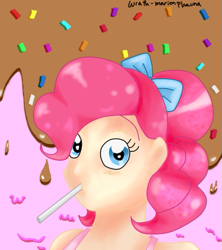 Size: 445x502 | Tagged: safe, artist:wrath-marionphauna, pinkie pie, human, humanized, looking at you, solo