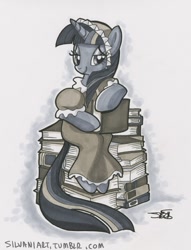 Size: 556x729 | Tagged: safe, artist:silvaniart, derpibooru import, twilight sparkle, book, clothes, solo