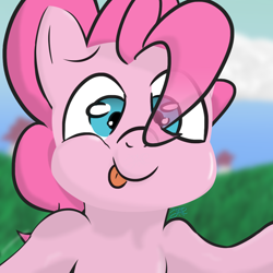 Size: 1024x1024 | Tagged: safe, artist:jaciii, pinkie pie, earth pony, pony, :p, cute, solo, tongue out