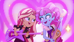 Size: 1600x900 | Tagged: safe, screencap, kiwi lollipop, sunset shimmer, better together, equestria girls, sunset's backstage pass!