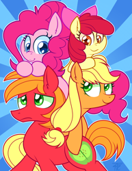 Size: 2550x3300 | Tagged: safe, artist:php92, apple bloom, applejack, big macintosh, pinkie pie, earth pony, pony, apple siblings, male, stallion