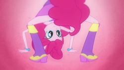 Size: 1280x720 | Tagged: safe, screencap, pinkie pie, equestria girls, boots, bracelet, fall formal outfits, high heel boots, jewelry, ponied up, ponytail, solo