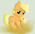 Size: 1024x1000 | Tagged: safe, artist:melchiorflyer, applejack, earth pony, pony, hatless, missing accessory, simple background, solo