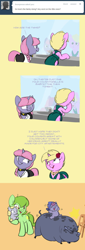 Size: 642x1892 | Tagged: safe, artist:carnifex, oc, oc only, oc:blackberry cream, oc:forelle, oc:velvet, ask, ask velvet, tumblr