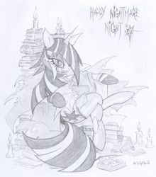 Size: 1128x1280 | Tagged: safe, artist:skutchi, derpibooru import, twilight sparkle, ask, ask twilight sparkle, monochrome, solo, traditional art, tumblr