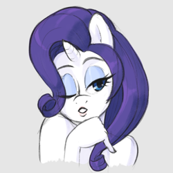 Size: 800x800 | Tagged: safe, artist:skecchiart, rarity, anthro, pony, unicorn, female, horn, mare, white coat