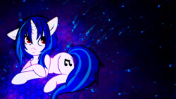 Size: 2560x1440 | Tagged: safe, artist:sgtwaflez, artist:shelmo69, derpibooru import, dj pon-3, vinyl scratch, pony, unicorn, solo, space, wallpaper