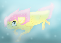 Size: 1024x717 | Tagged: safe, artist:creepywarriorpony, fluttershy, pegasus, pony, solo, underwater, watershy