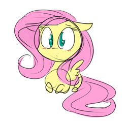 Size: 1280x1221 | Tagged: safe, artist:estrill, fluttershy, pegasus, pony, floppy ears, sketch, solo