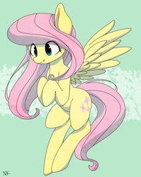 Size: 1024x1280 | Tagged: safe, artist:niwano_kei, fluttershy, pegasus, pony, female, mare, pink mane, solo, yellow coat