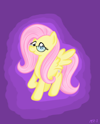 Size: 1968x2440 | Tagged: safe, artist:mr-1, fluttershy, pegasus, pony, female, glasses, mare, solo