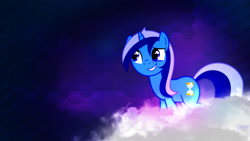 Size: 1920x1080 | Tagged: safe, artist:juniberries, artist:sgtwaflez, derpibooru import, minuette, smiling, solo, wallpaper