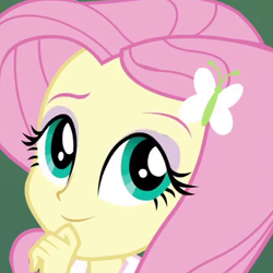 Size: 360x360 | Tagged: safe, screencap, fluttershy, equestria girls, friendship games, cropped, solo