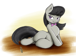 Size: 774x569 | Tagged: safe, artist:joey darkmeat, artist:vunlinur, octavia melody, earth pony, pony, black mane, female, gray coat, mare, solo