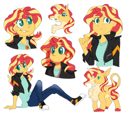 Size: 1800x1659 | Tagged: safe, artist:parrpitched, sunset shimmer, classical unicorn, pony, unicorn, equestria girls, chest fluff, cloven hooves, leonine tail, simple background, solo, transparent background, unshorn fetlocks