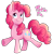 Size: 500x508 | Tagged: safe, artist:falldust, pinkie pie, earth pony, pony, female, mare, pink coat, pink mane, simple background, solo, transparent background