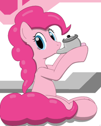 Size: 700x877 | Tagged: safe, artist:tg-0, pinkie pie, earth pony, pony, artifact, solo, teapot