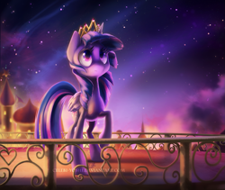 Size: 1539x1296 | Tagged: safe, artist:dawnfire, derpibooru import, twilight sparkle, twilight sparkle (alicorn), alicorn, pony, canterlot, colored pupils, female, mare, new crown, solo