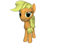 Size: 1200x900 | Tagged: safe, applejack, earth pony, pony, 3d, apple family, expressions, female, freckles, looking at you, mare, ponylumen, smirk, solo