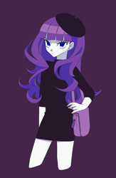 Size: 1200x1846 | Tagged: safe, artist:kkmrarar, rarity, equestria girls, beatnik rarity, beret, clothes, hat, solo, sweater