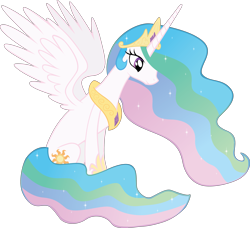 Size: 3179x2902 | Tagged: safe, artist:ocarina0ftimelord, princess celestia, alicorn, pony, baby cakes, female, mare, simple background, solo, transparent background, vector, vector trace