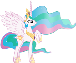 Size: 4909x4039 | Tagged: safe, artist:moongazeponies, princess celestia, alicorn, pony, absurd resolution, female, mare, simple background, solo, transparent background, vector