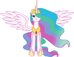 Size: 5123x4000 | Tagged: safe, artist:triox404, princess celestia, alicorn, pony, the return of harmony, absurd resolution, female, mare, simple background, solo, spread wings, transparent background, vector, vector trace, wings