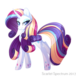 Size: 1024x1024 | Tagged: safe, artist:scarlet-spectrum, rarity, pony, unicorn, female, mare, rainbow power, simple background, solo, transparent background