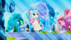 Size: 1920x1080 | Tagged: safe, artist:centerdave77, artist:stargrace97, derpibooru import, coco pommel, alternate hairstyle, crystal empire, crystallized, ponytail, spa, vector, wallpaper