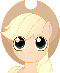 Size: 552x671 | Tagged: safe, artist:2kaze, applejack, earth pony, pony, bust, crying, portrait, solo, woobie