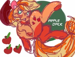 Size: 1024x768 | Tagged: safe, artist:supernoncutie, applejack, earth pony, pony, applejack's hat, blonde, blonde mane, blonde tail, female, green eyes, heart eyes, mare, orange coat, solo, wingding eyes