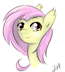 Size: 1792x2000 | Tagged: safe, artist:dashy21, fluttershy, bat pony, pony, flutterbat, simple background, solo