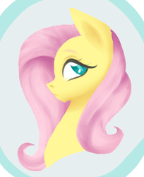 Size: 480x589 | Tagged: safe, artist:kittii-kat, fluttershy, pegasus, pony, bust, portrait, solo