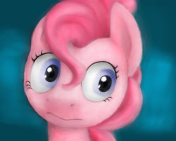 Size: 3656x2941 | Tagged: safe, artist:plotcore, pinkie pie, earth pony, pony, bust, face, nervous, solo, wide eyes, worried
