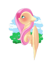 Size: 2945x3592 | Tagged: safe, artist:kurochhi, fluttershy, pegasus, pony, bust, portrait, solo