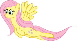 Size: 1995x1070 | Tagged: safe, artist:mr-1, fluttershy, pegasus, pony, artifact, flying, solo