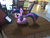 Size: 4608x3456 | Tagged: safe, artist:ojhat, artist:theflutterknight, derpibooru import, twilight sparkle, chair, cute, irl, kindle, photo, pillow, ponies in real life, shadow, solo, table, vector