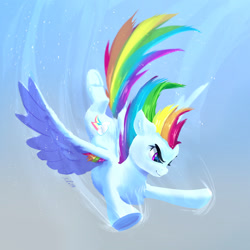 Size: 1900x1900 | Tagged: safe, artist:xbi, derpibooru import, rainbow dash, pegasus, pony, female, flying, mare, solo, underhoof, wingpits