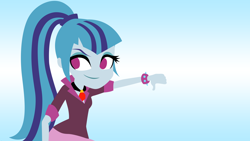 Size: 3840x2160 | Tagged: safe, artist:nicolasnsane, derpibooru import, sonata dusk, equestria girls, rainbow rocks, minimalist, solo, thumbs down, vector, wallpaper