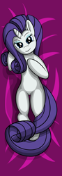 Size: 2000x5600 | Tagged: safe, alternate version, artist:stasyan1902, rarity, pony, unicorn, body pillow, body pillow design, eyeshadow, female, looking at you, makeup, solo