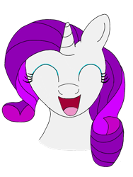 Size: 477x636 | Tagged: safe, artist:iffoundreturntorarity, rarity, pony, unicorn, cute, eyes closed, head, open mouth, raribetes, simple background, solo, transparent background