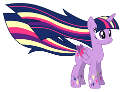 Size: 8319x6161 | Tagged: safe, artist:auburnborbon, derpibooru import, twilight sparkle, twilight sparkle (alicorn), alicorn, pony, .ai available, absurd resolution, female, mare, rainbow power, simple background, solo, transparent background, vector