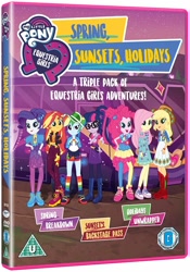 Size: 1052x1500 | Tagged: safe, applejack, fluttershy, pinkie pie, rainbow dash, rarity, sci-twi, sunset shimmer, twilight sparkle, better together, equestria girls, holidays unwrapped, spring breakdown, sunset's backstage pass!, amazon.com, dvd cover, merchandise, rv, united kingdom